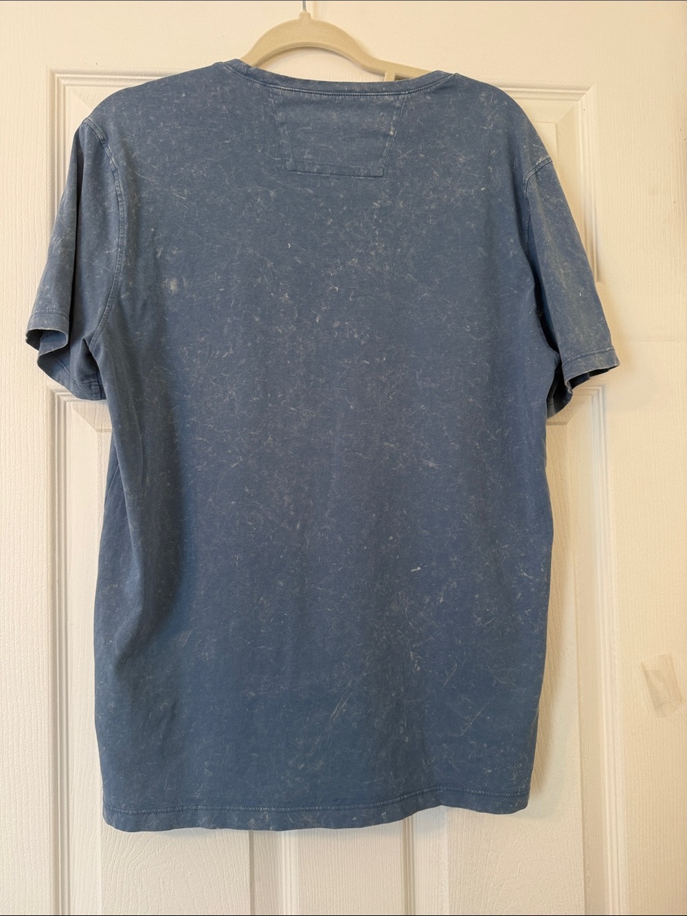 John Varvatos Men’s Blue Acid Wash / Marble Wash Crew Neck Tee Size M - Picture 6 of 8